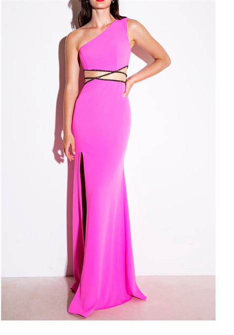 Abito modello sirena monospalla con inserti Allure ALLURE | Abiti | A4175 A4175FROSA